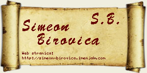 Simeon Birovica vizit kartica